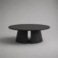 Table basse ronde en bois noir Ø 100 × H 40 cm